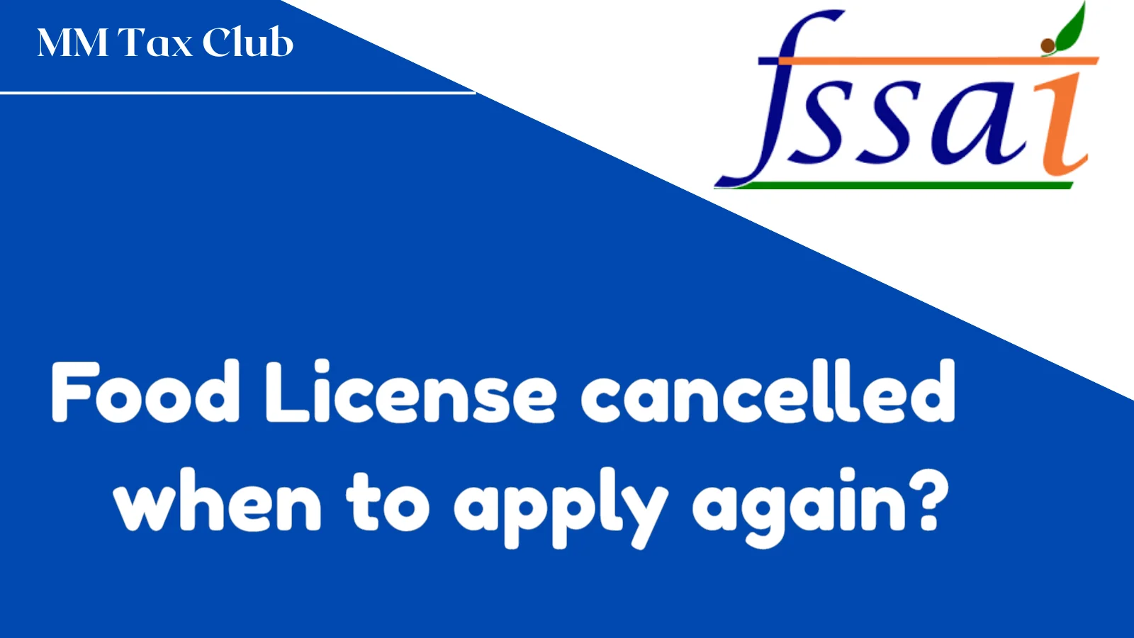 Food License cancelled when to apply again?,